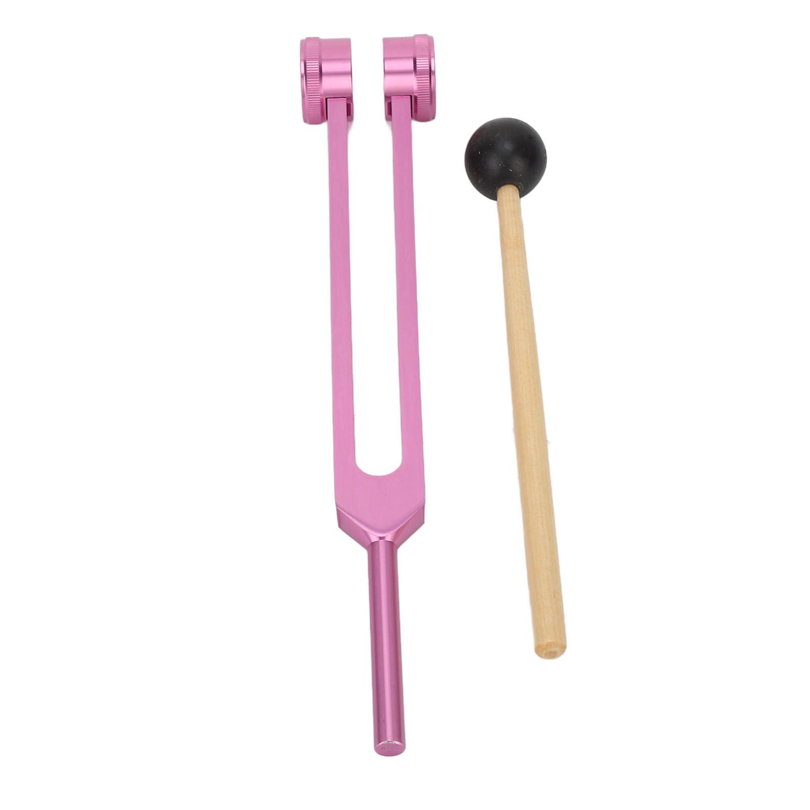 

128 Гц камертоны процесс покраски алюминиевый сплав камертон набор с шестигранным ключом маленький молоток розовый розовый