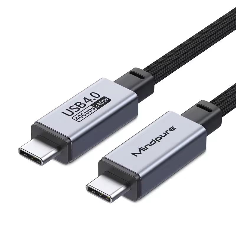 Mindpure USB4 Cable Thunderbolt4/3 5A 240W Data Transfer 8K Video 40Gbps Pure Copper for iPhone 15 & Printer