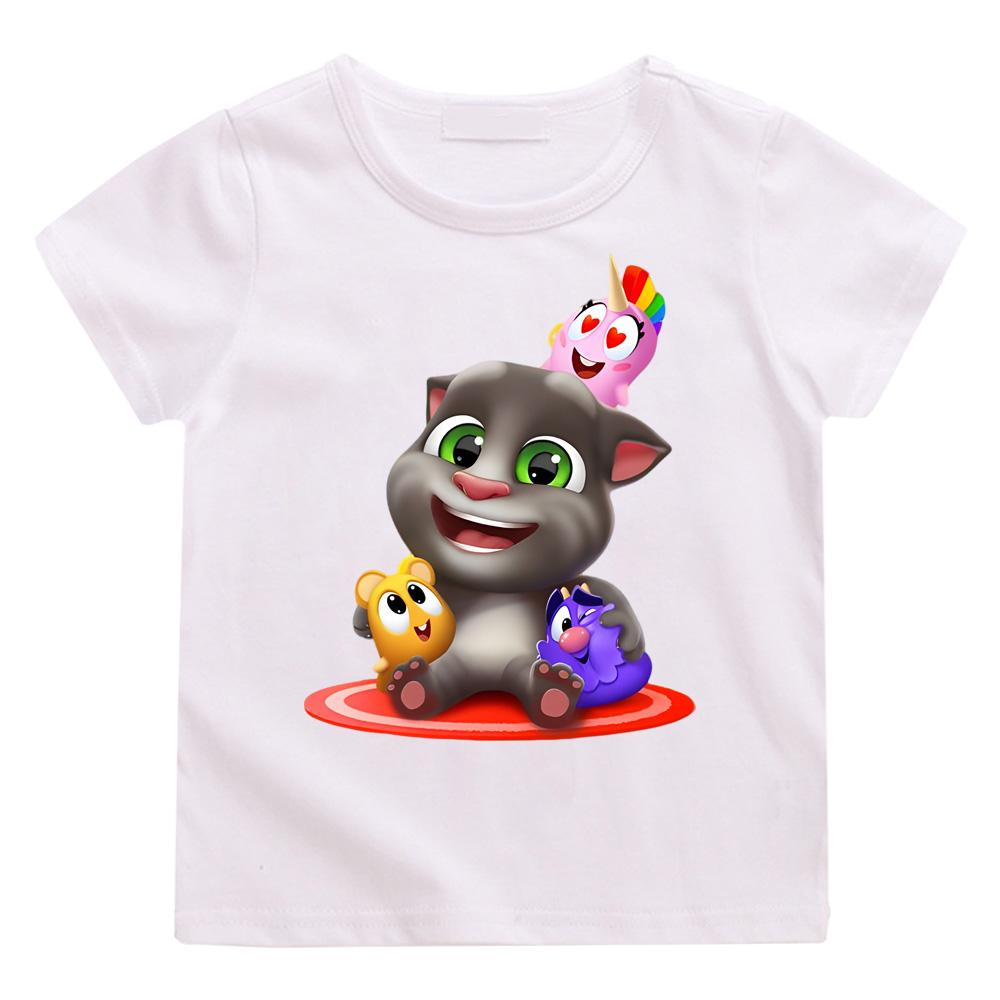 Tričko Hra Talking Tom Hra Ležérní 100% Bavlna Tričko Chlapci/dívky 6-12 let Chlapecká trička Dětské tričko s grafickým potiskem Oblečení