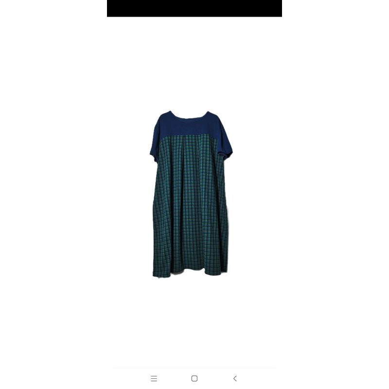 Export Original Order Leftover Stock Tencel Rayon Printed Stitching Short Sleeves Dress Female Loose Plus Size Mid Length Long Length Tops Summer