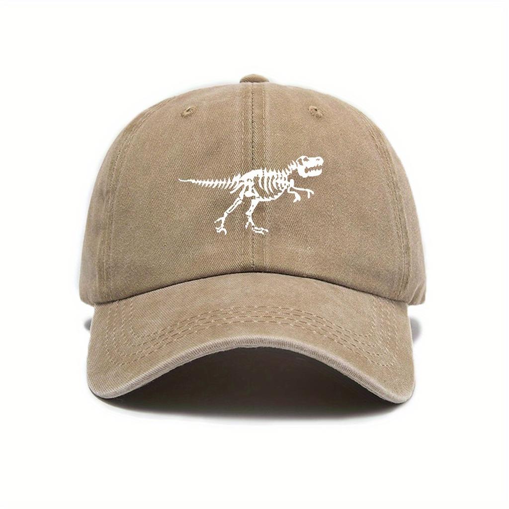 Fashionable and casual dinosaur skeleton printed baseball cap is a must-have for both men and women when going out on the street