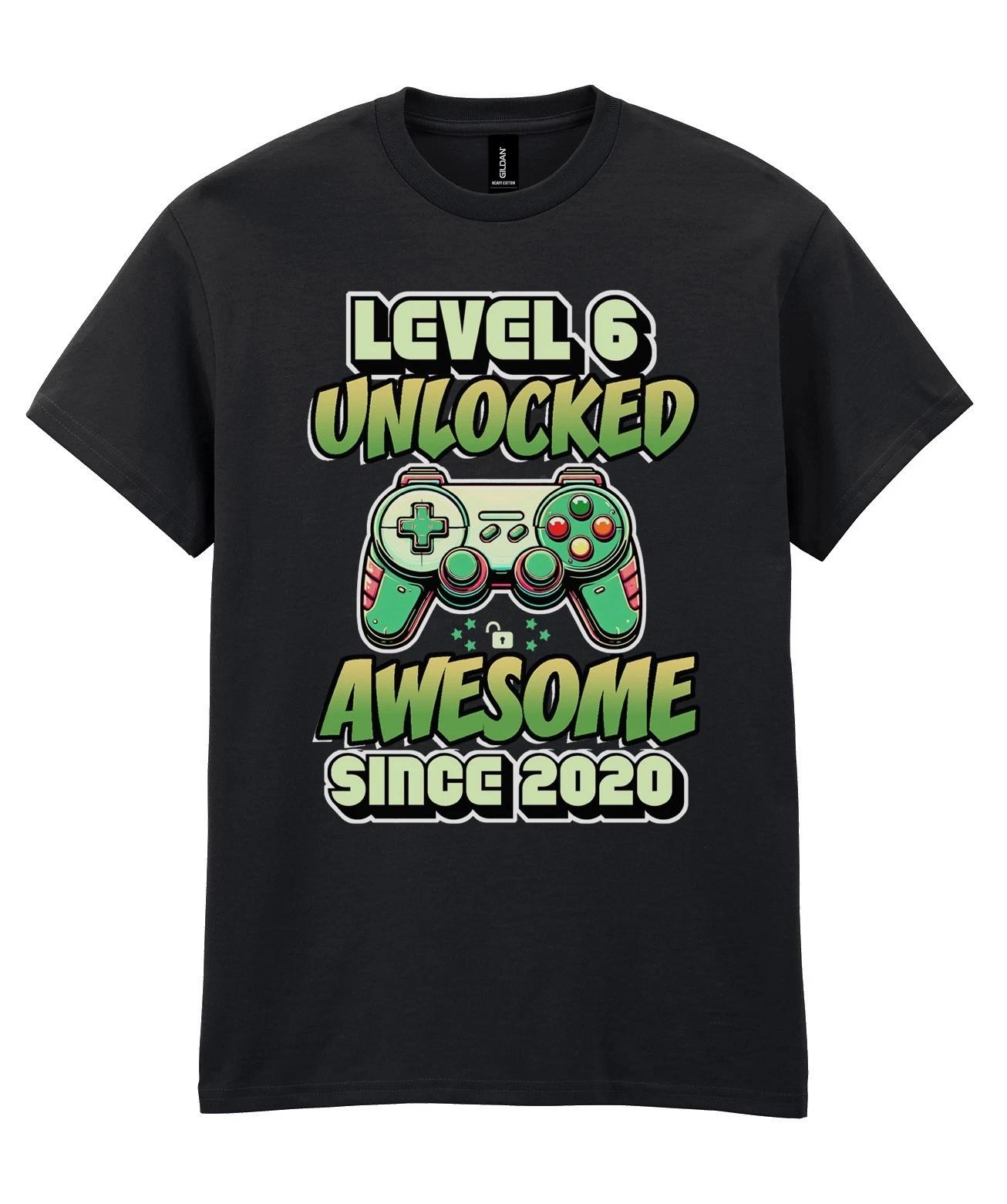 Kids Gaming T-Shirt 6th Birthday Awesome 2020 Level 6 Unlocked Christmas Gamer 150