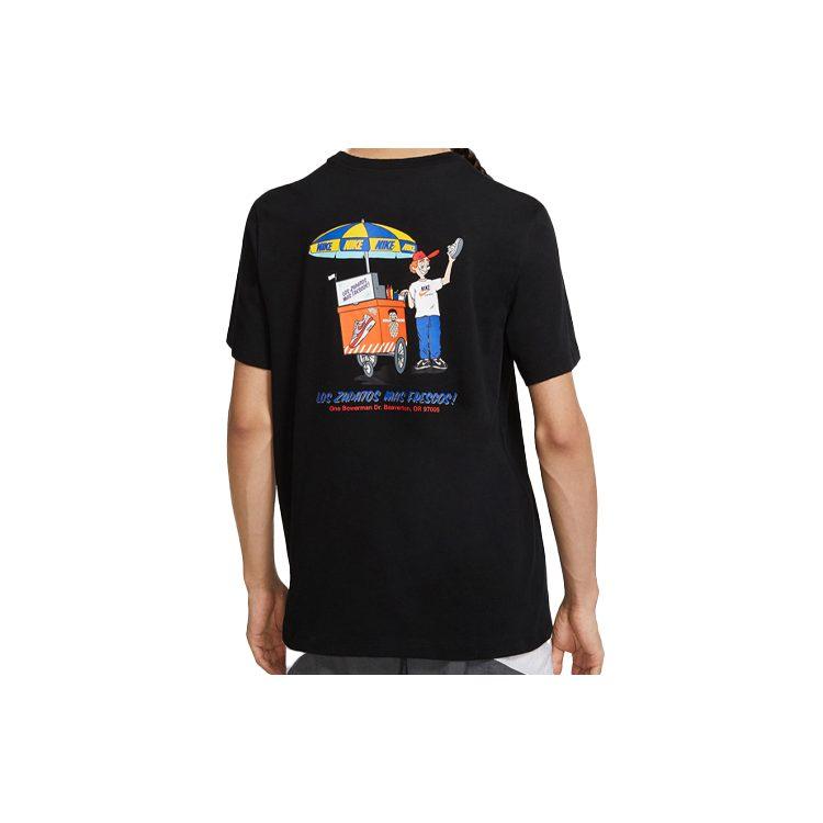 Nike T-Shirts Herren Schwarz Rundhals Mittlere Gerade Passform CW0435-010