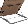 Foldable Beach Mat 2 Pcs Steel and Fabric Brown