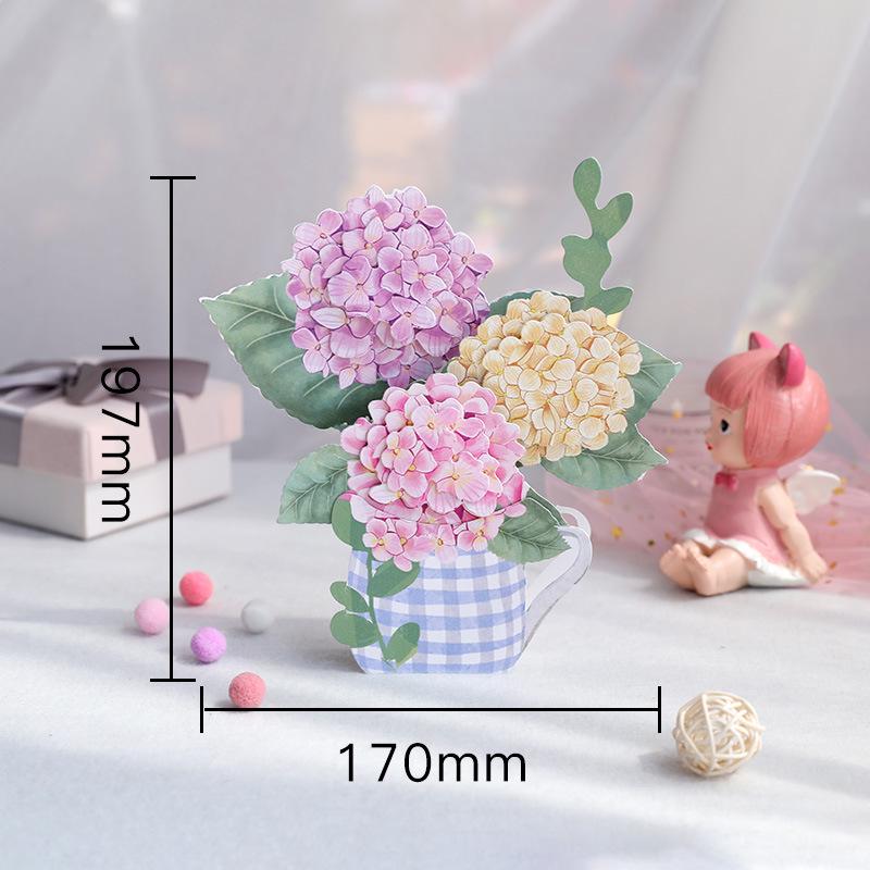 Mother s Day 3D Pop-up Thank You Card: Creative Paper Carving Blessing Card for Mom