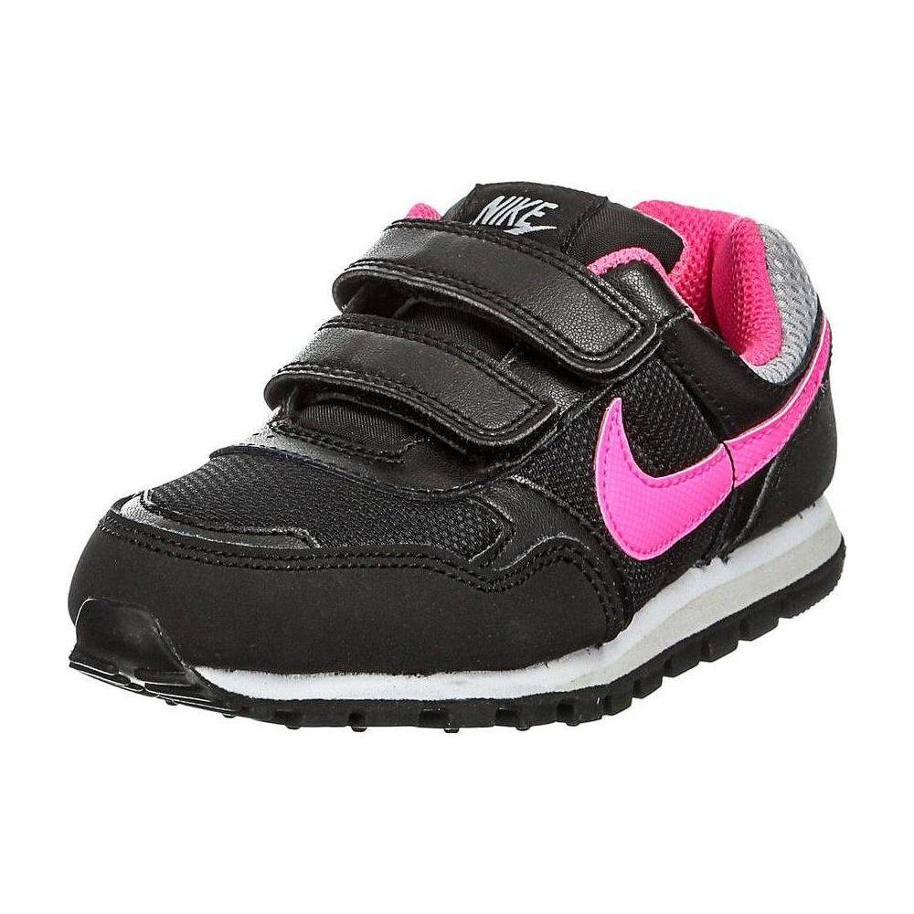 Nike MD Runner 2 Non-Slip Durable Lightweight Low-Top Running Shoes Kids Sneakers Black Pink 652967-061