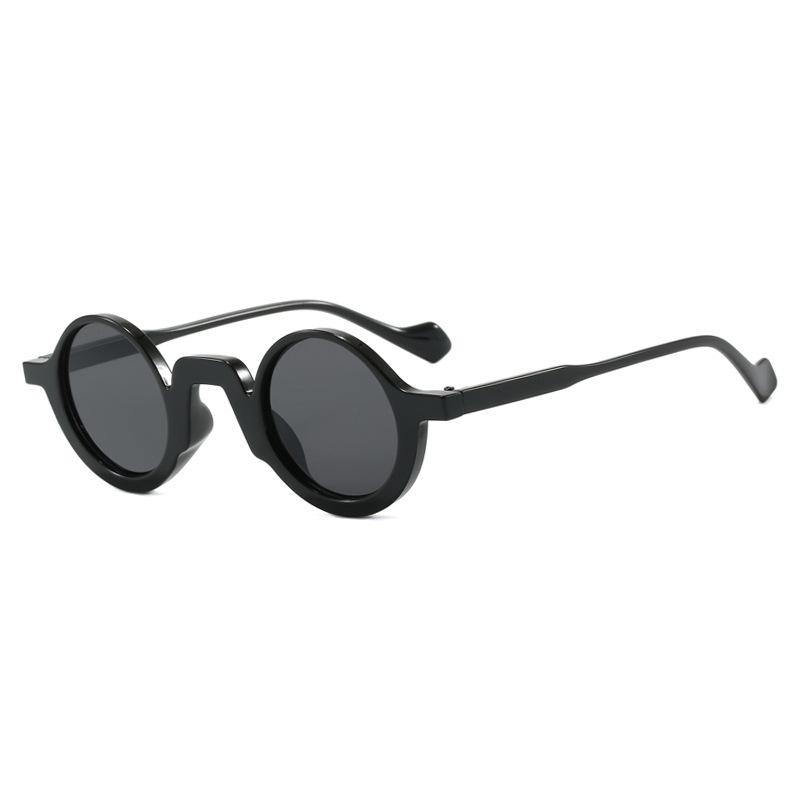 New Fashion Personalized Round Frame Women'S Sunglasses Outdoor Neutral Travel Street Photography Uv400 Sunscreen Glasses