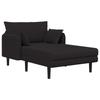 Large Chaise Longue Black Boucle