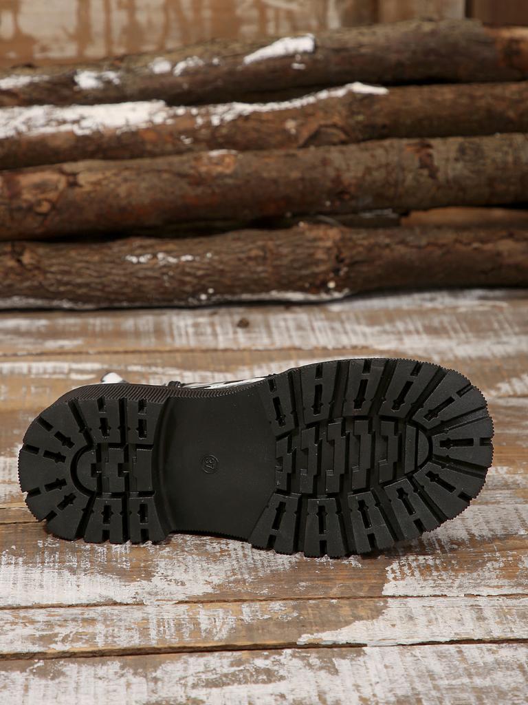 New western cowboy style European and American handsome retro small floral flat heel short boots high top Martin boots