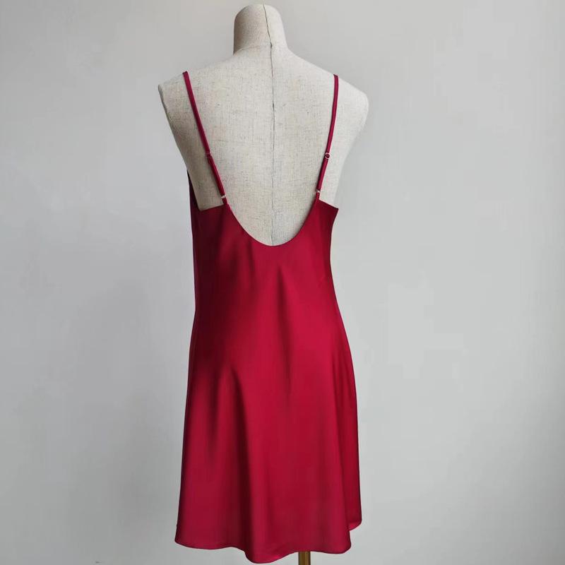 Ice Silk Long Sleeve Robe & Low-Cut Camisole Set - Spring/Summer Women's High-End Pajamas