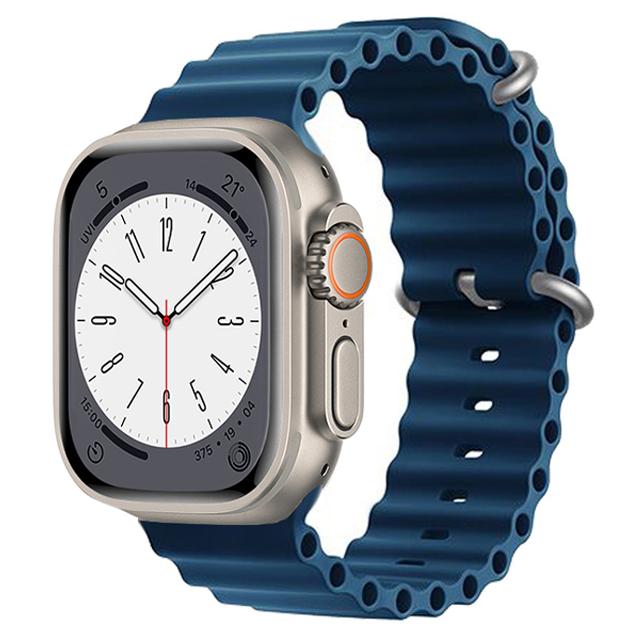 Bracelet océan pour Apple watch Ultra, en silicone, 49mm 44mm 45mm 40mm 41mm 42mm 38mm, iWatch série 7 6 5 4 3 2 1 se 8 Ultra 9