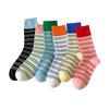 Socks, Dopamine Contrast Striped Socks, Wear Pure Cotton Piles Of Socks