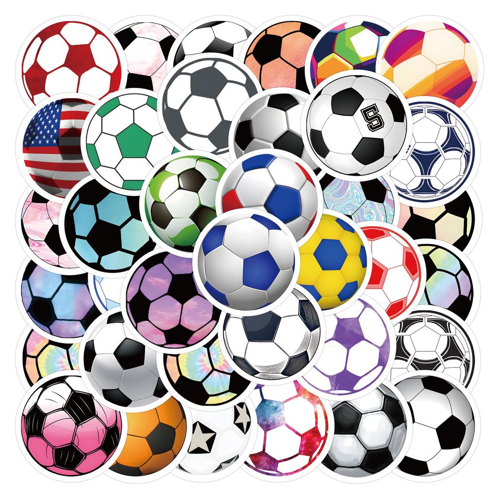 60 Football Stickers Decorative Notebook Skateboard Suitcase Car Doodle Sports Football Stickers