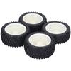 4Pcs Remote Control Wheel Hubs Tires Rubber Tires Replacement for 1/10 RC Racing Car