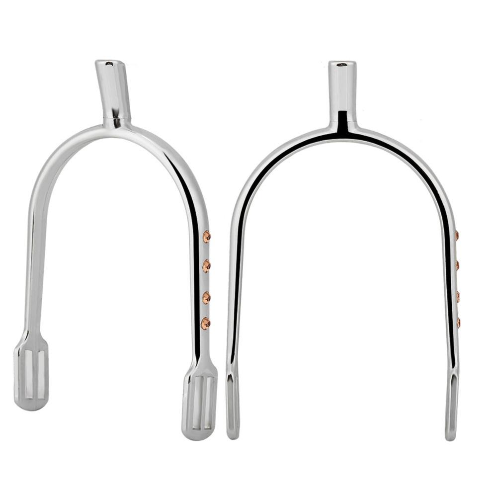 2pcs Silver Chrome Plated Spurs Aluminum Alloy Narrow Spurs Durable Zinc Alloy Spurs For Women