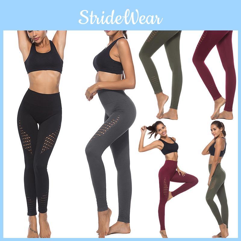 Women Push Up Yoga Leggings With High Waist Support And Hollow Design For Active Fitness