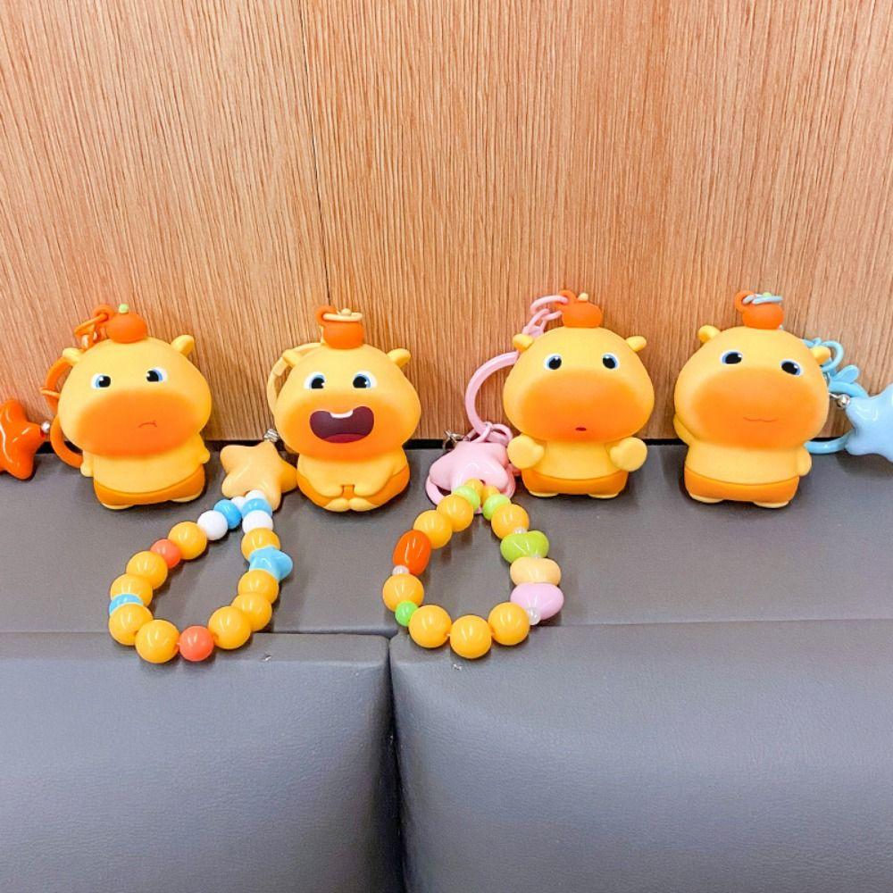 Bag Charm Lulu Doll Keychain Cute Expression Cartoon Phone Chain Cute Capybara Key Ring Gifts