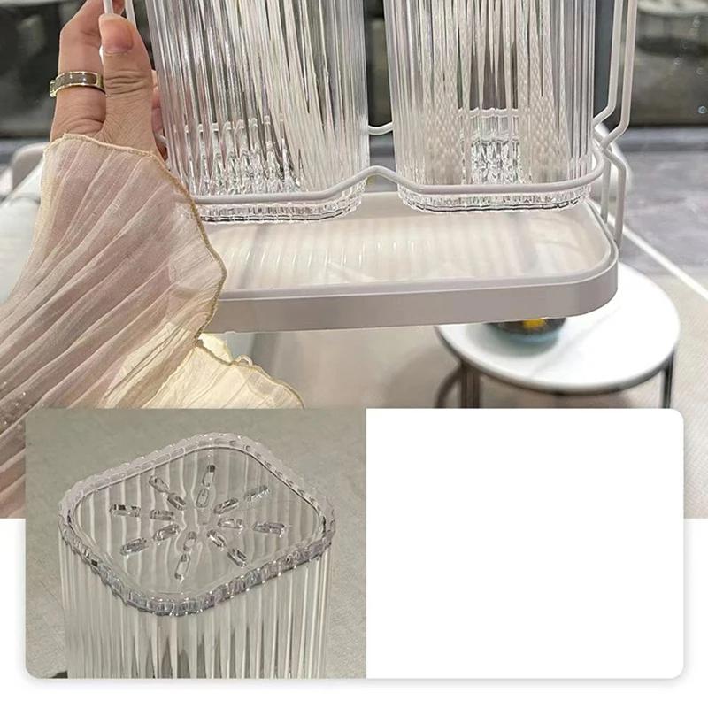 Θήκη για μαχαιροπίρουνα κουζίνας Επιτραπέζια σχάρα αποστράγγισης για μαχαιροπίρουνα Nordic Light Πολυτελή μαχαιροπίρουνα αποθήκευσης ράφι πιρούνι Θήκη για κουτάλια Οργάνωση επιτραπέζιων σκευών