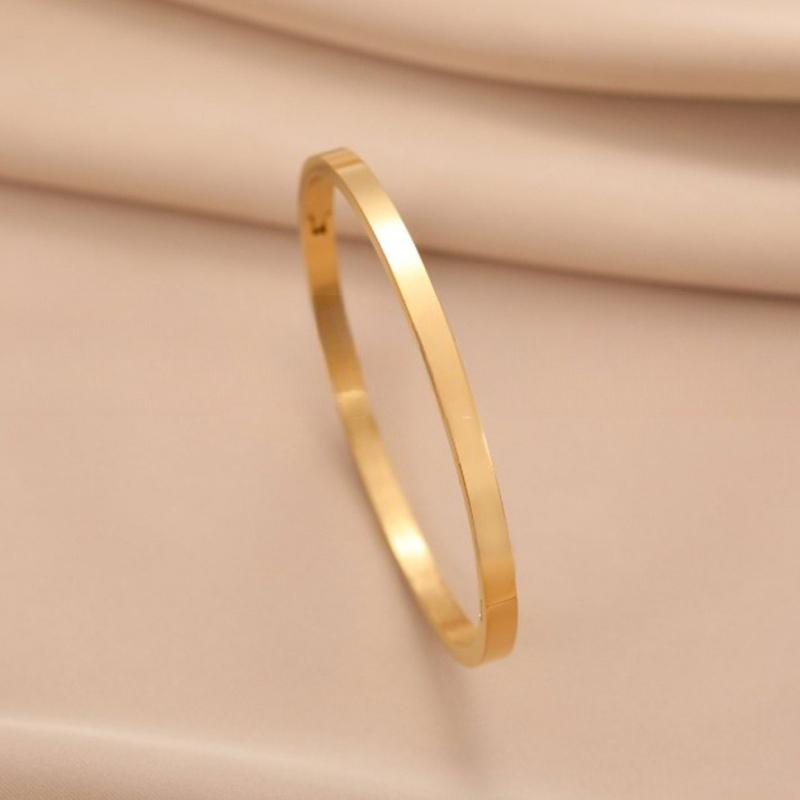 Creative Jewelry Accessories Women Gift Temperament Simple Titanium Steel Cuff Bangles Women Bracelets