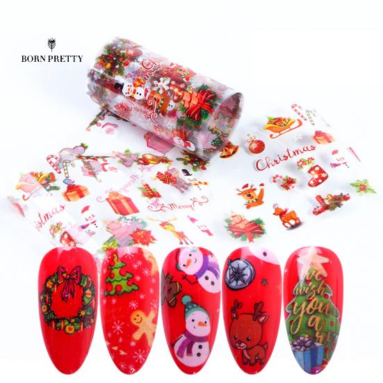 

Xmas Style Snowflake Nails Ornaments Starry Sky Nail Art Stickers Transfer Decal Manicure Decor