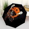 1pc Halloween Motorcycle Automatic Folding Umbrella - Compact 8-Rib Design, Durable Plastic & Iron, Lightweight for Outdoor Daily Use103