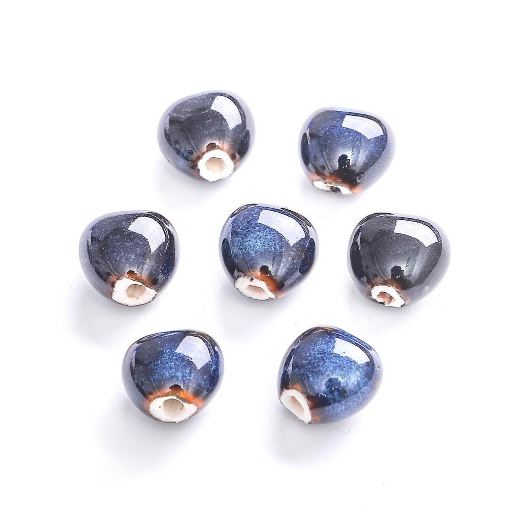 12x11mm 10 Stück Blume Glasur Porzellan Kleine Herzform Perlen Anhänger für DIY Schmuckherstellung