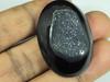 27X40X07MM Dyed Black Onyx Druzy Agate Oval Cabochon Loose Gemstone 80Cts. SK-4673