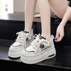 Little White Shoes Women's Spring New Lace-up Casual Single Shoes Platform-soled Fashion Muffin Shoes