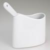 Hakusan Porcelain Rice Scoop Holder, White, 12.5 x 6.5 x 11.5 cm, Pocket, Hasami Ware, Made in Japan