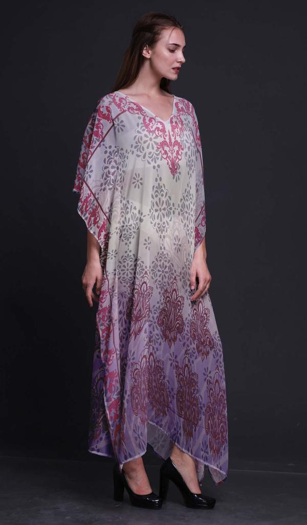 Phagun Paisley Ethnic Womens Long Beach Kaftan Beachwear Bikini Coverup Maxi