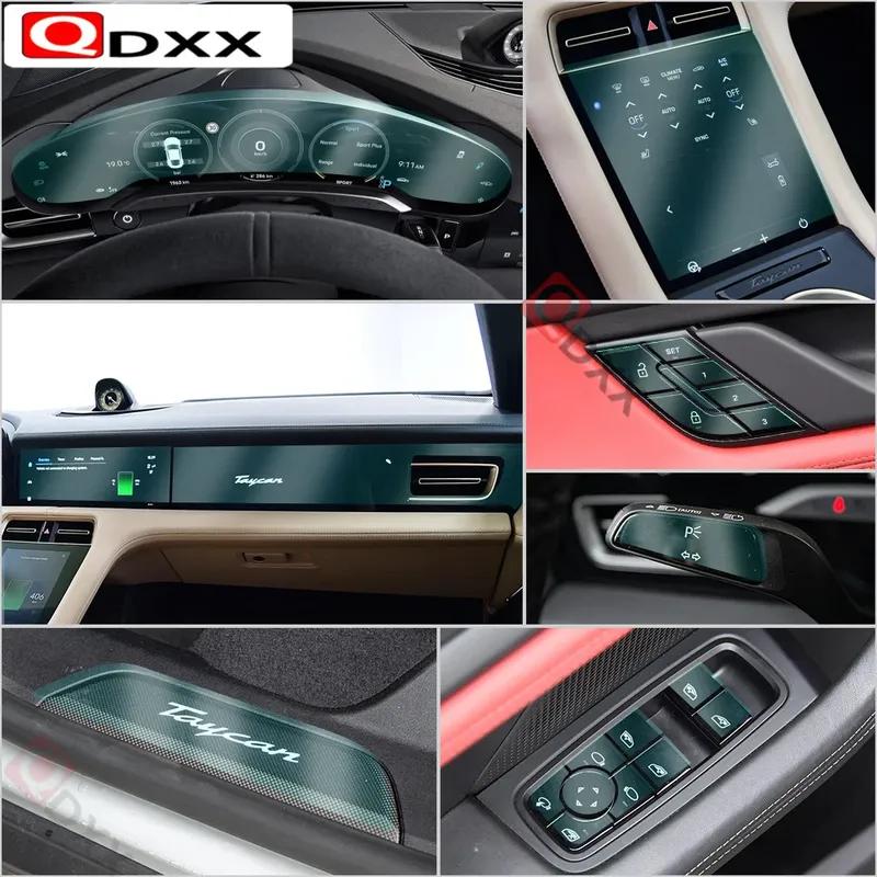 Transparent Car Styling Center Console Dashboard Interior Trim Protection Film TPU Protector Sticker for Porsche Taycan