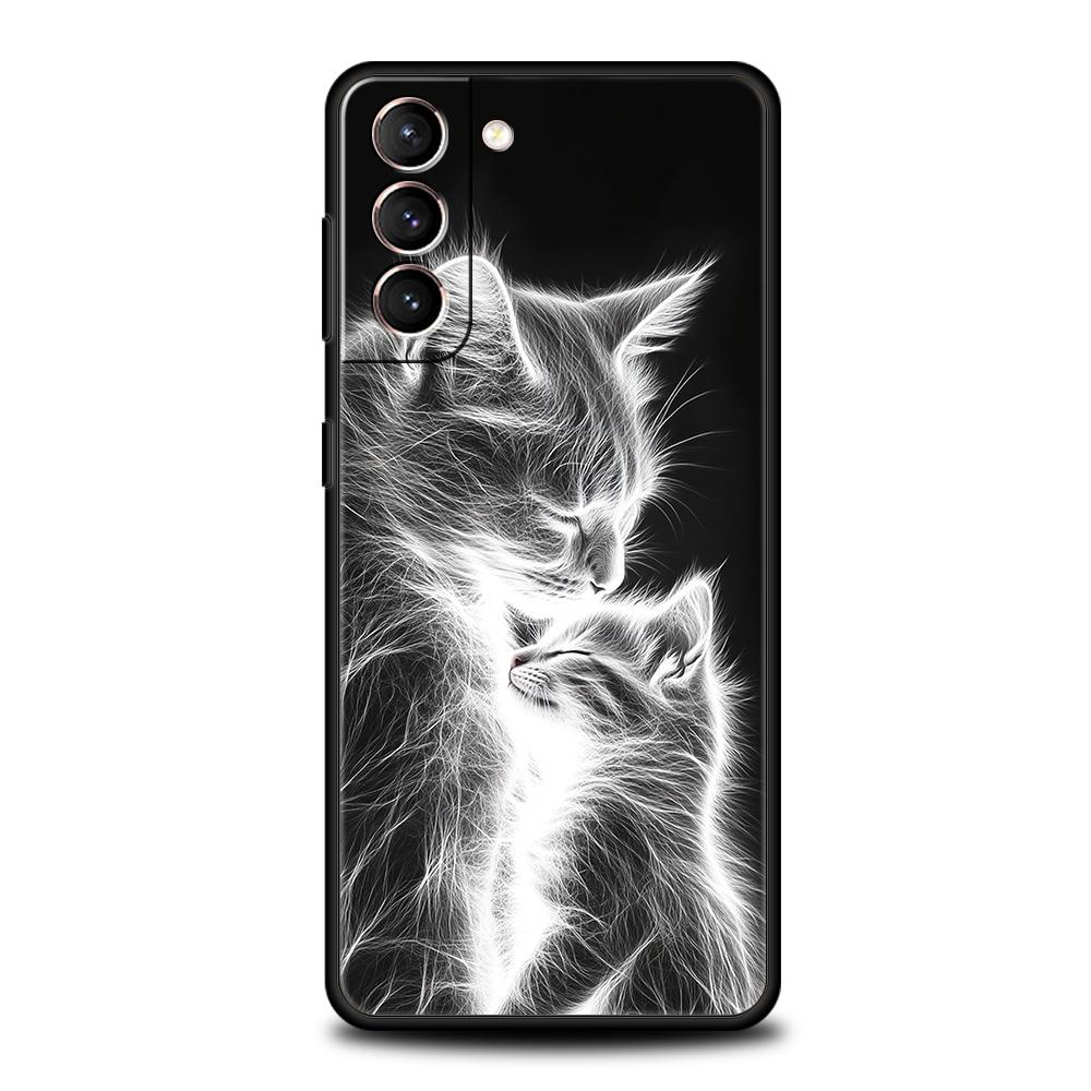 Proud Cat Phone Case Cover for Samsung Galaxy S25 S24 S23 S22 S20 S21 FE Ultra S10 S10E Plus 5G Soft TPU Capas Fundas Coque Bags