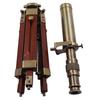 Bronze Telescope with Wooden Tripod