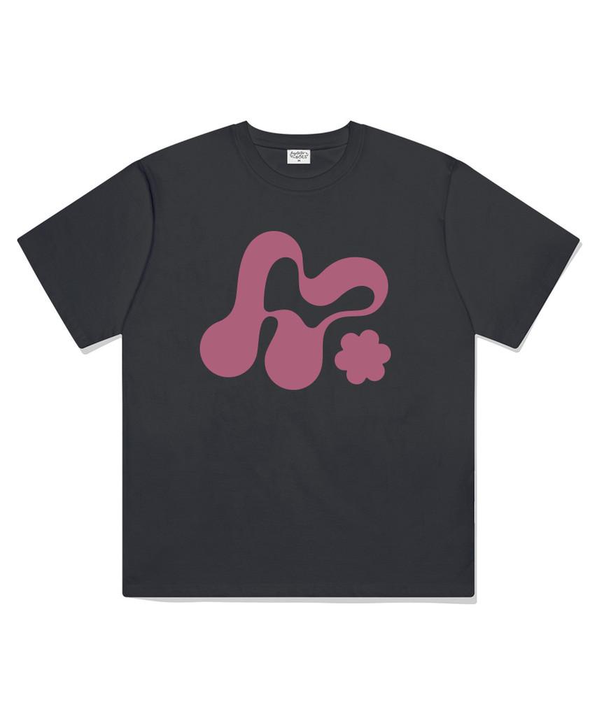 Deomopeuhauseu Morf Big Symbol Oversized Short Sleeve T-Shirt Navy