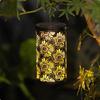 SunPowered Garden Lantern Weatherproof Hollow Metal Projection Lamp Portable Floral Pattern Hanging