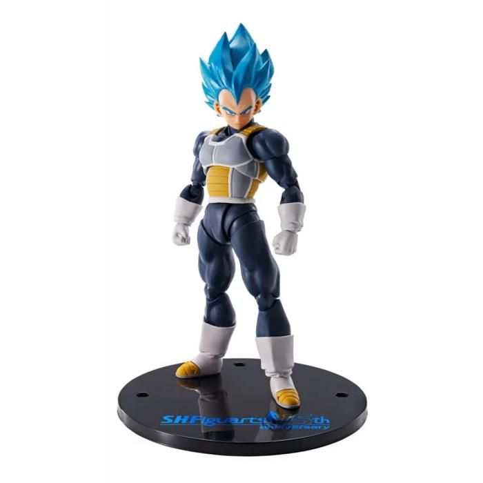 Figurine - BANDAI TAMASHII NATIONS - Vegeta Super Saiyan Blue - 14 cm - Articulée - Accessoires inclus