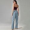 Schlankmachende Lässige Weitbeinige Yoga-Hosen für Damen; Outdoor-Sport, Yoga, Fitness, Laufen und Training Gerade geschnittene Hosen