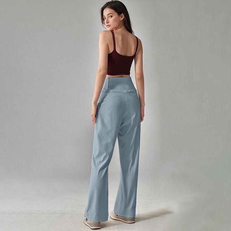 Schlankmachende Lässige Weitbeinige Yoga-Hosen für Damen; Outdoor-Sport, Yoga, Fitness, Laufen und Training Gerade geschnittene Hosen
