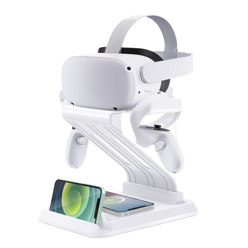 VR esktop Mount for   2 Headset Wireless Phone Charger Phone Mount Cellphone Quick Charger