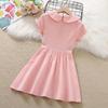 Sukienki dziewczęce Letnie sukienki Dziewczęce sukienki księżniczki Letnie dziecięce bawełniane spódnice w jednolitym kolorze