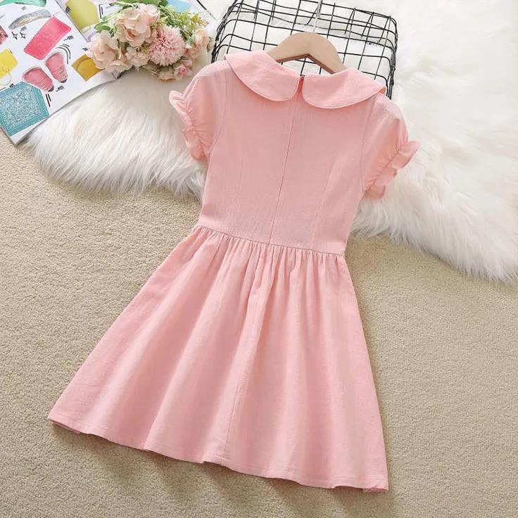 Girls' Dresses Summer Dresses Girls Princess Dresses Children's Summer Solid Color Cotton Skirts