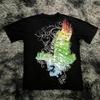 Classic Y2K Gothic Style Tshirt Print Oversized T Shirt High Street Shirts Gothic Round Neck Cotton Tops New Men Women T Shirt
