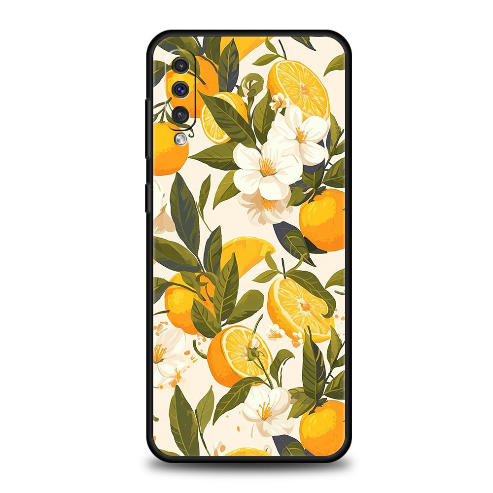 Phone Case for Samsung Galaxy A56 A36 A26 A06 A16 A24 A36 A54 A14 A42 A22 A20 A12 A10 5G Soft TPU Summer Fresh Fruit Lemon Print