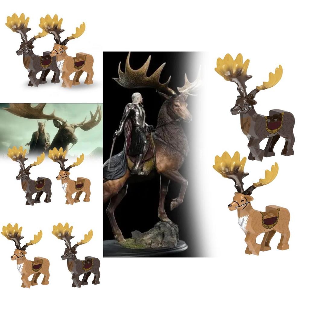 Conjunto de Brinquedo de Blocos de Montar Cervo Hobbit Com Plástico ABS Para Brincadeira Criativa DIY Para Crianças e Colecionadores