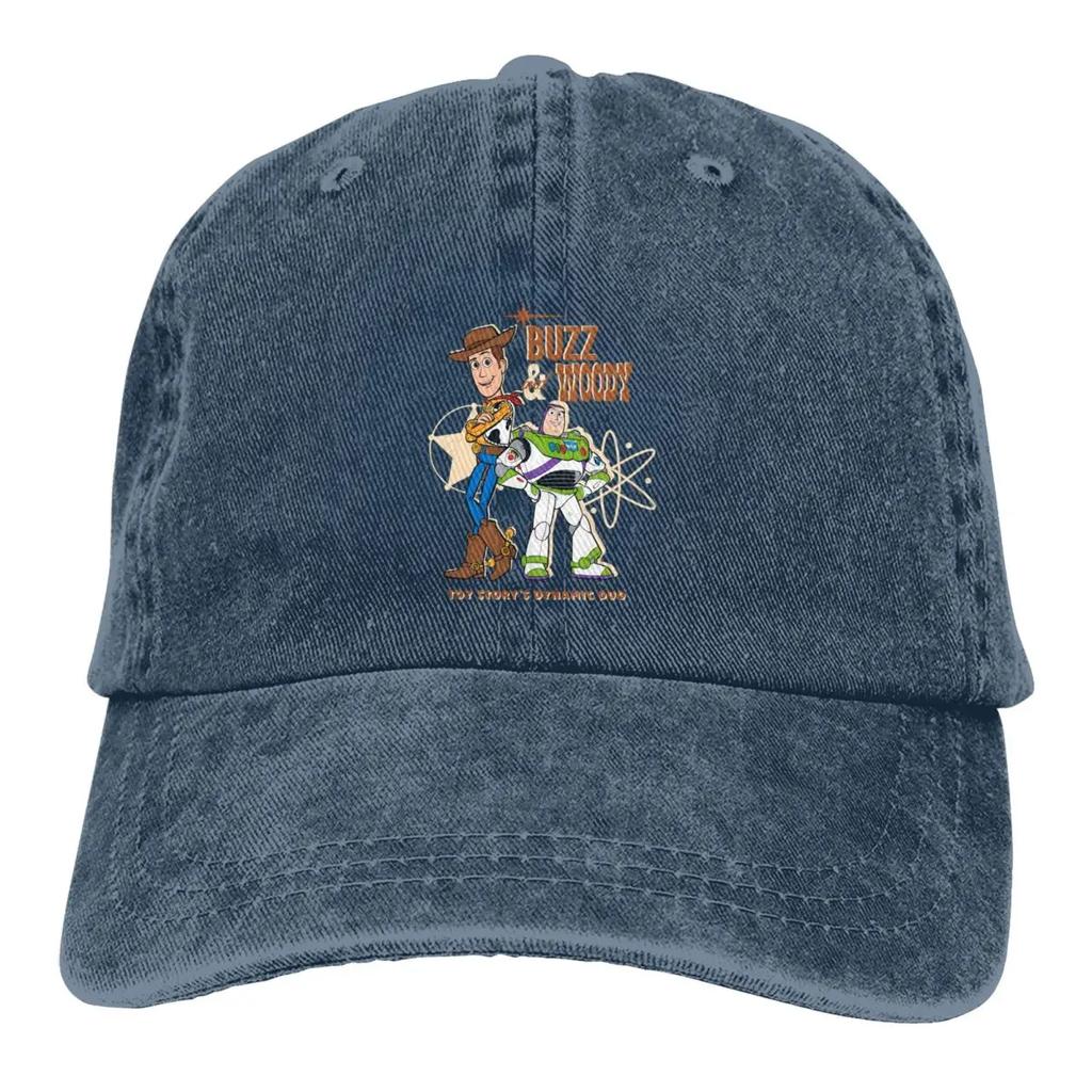 Toy Story Buzz Woody Dynamisches Duo Trucker-Hüte Outfit Vintage Used Washed Kappe Für Unisex Verstellbar