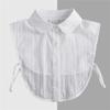 Brown/Polka Dots Shirt Detachable Collor for Mens and Women Lapel Stand Button Fake Collar Female Casual Sweater False Collar