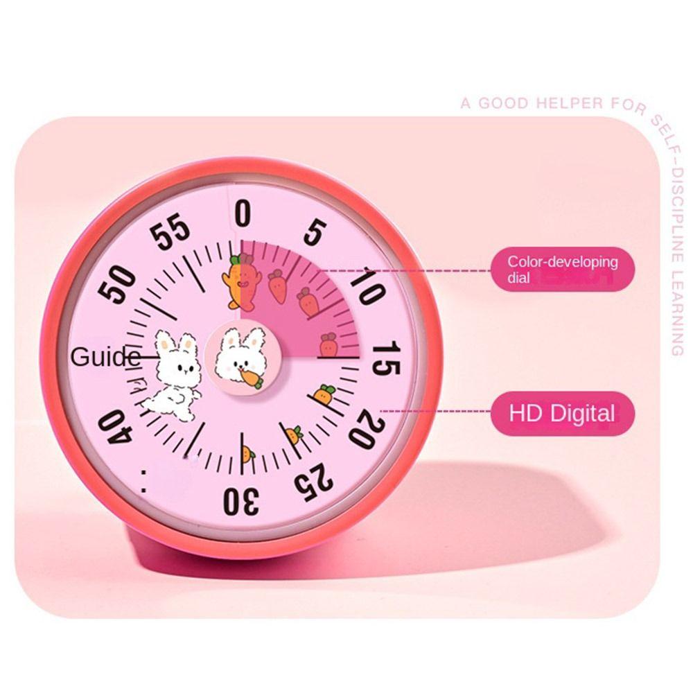 With Stand Mechanical Timer 60-Minute Countdown Clock Cute Visual Timer  Fridge