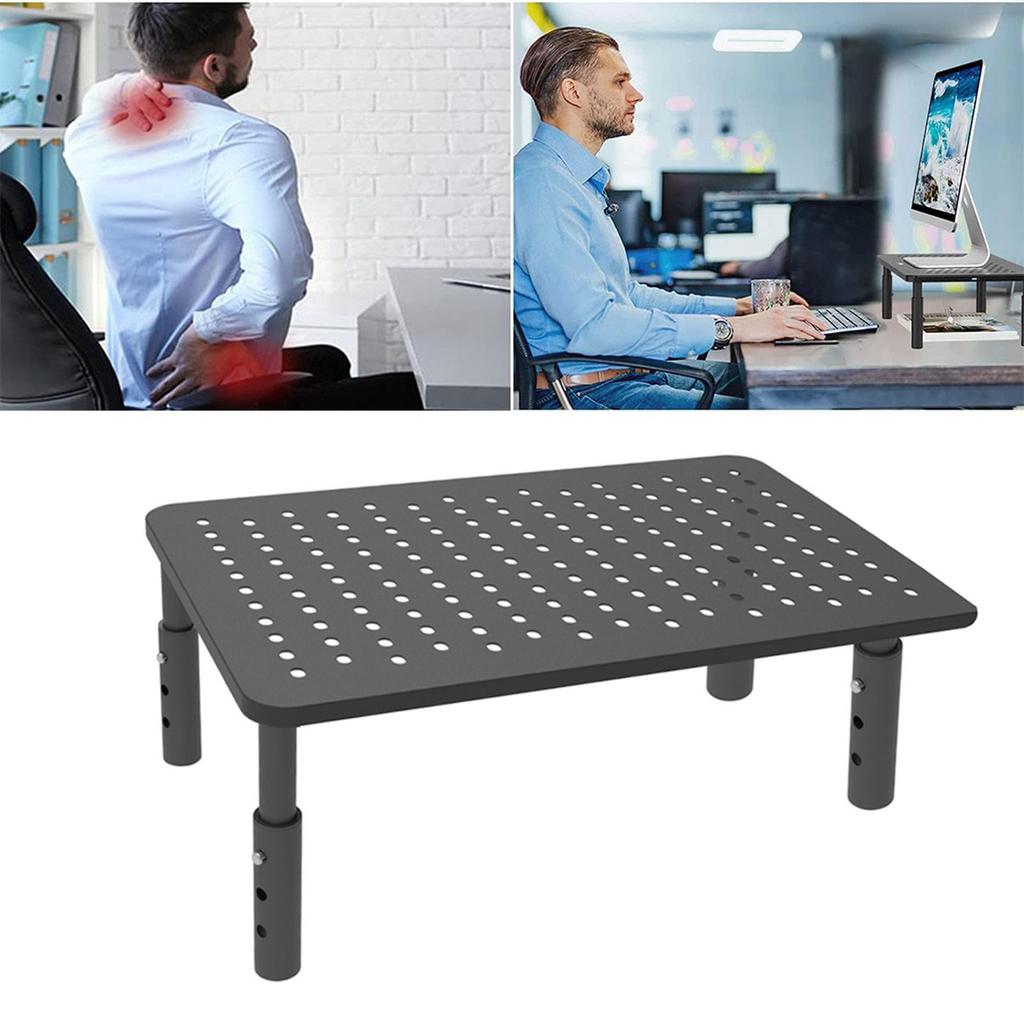 Desk Computer Stand Height Adjustable Metal Good Heat Dissipation Anti Slip Pad Desk Laptop Riser for Study Room Office