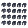 20Pcs Pool Stick Clips Portable Cue Holder Rack Clip with Ear Billiards Supplies M 17mm ID