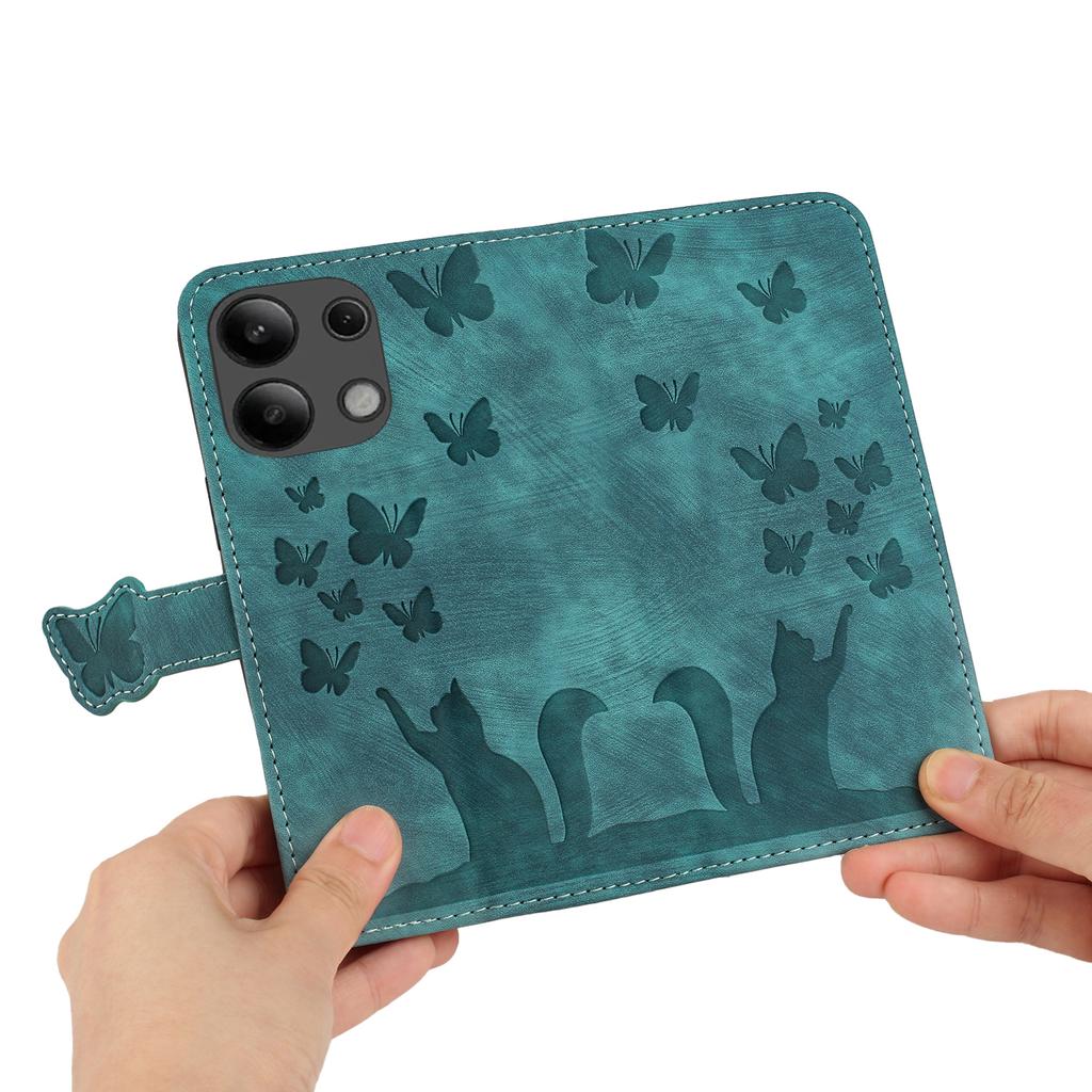 Butterfly Cat Leather Wallet Case Book For Xiaomi 14T 13T,Redmi Note 14 13 12 11 10 Pro 5G 14C 13C 12S 11S 10S A3 Flip Cover
